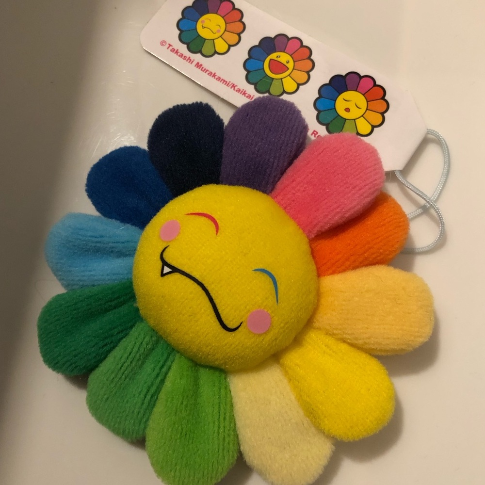 Takashi Murakami Flowers Emoji Keychain